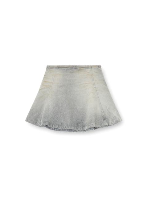 Diesel SKIRT IN DISTRESSED HERRINGBONE DENIM