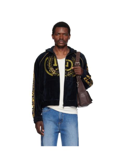 LU'U DAN Black Supa-Sleaze Track Jacket