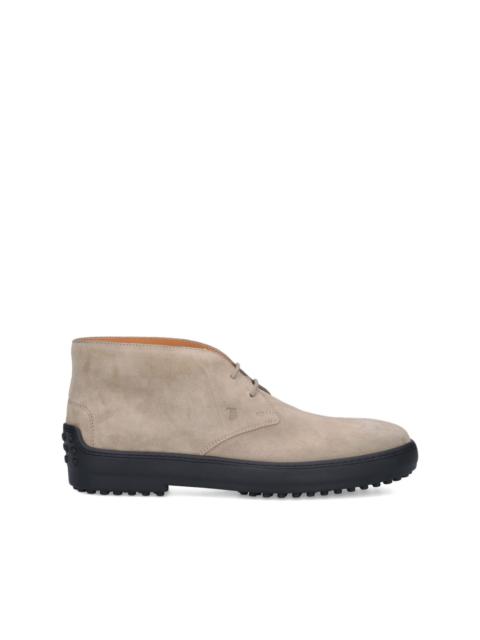Tod's lace-up suede desert boots