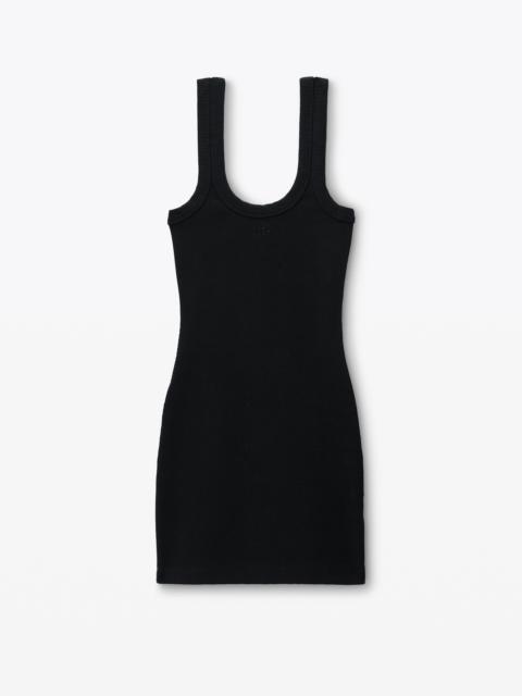 Logo Rib-Knit Tank Minidress