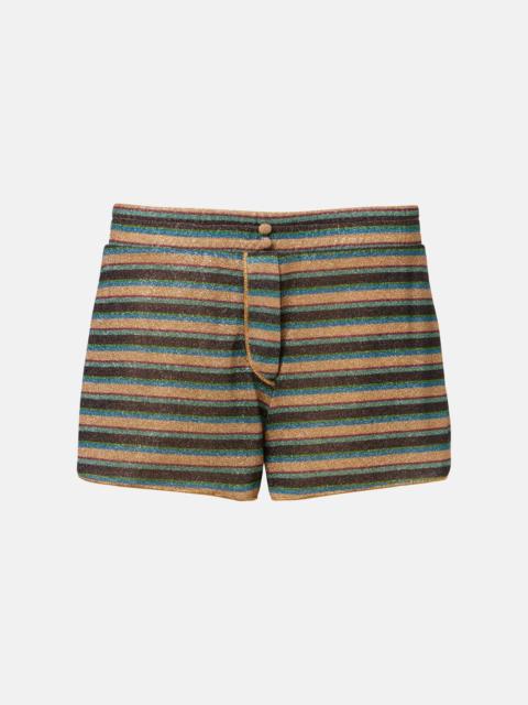 Oséree Lumière striped shorts