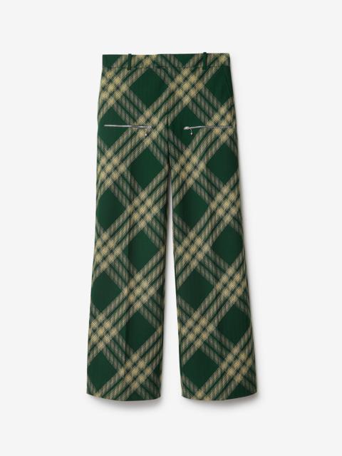 Burberry Check Wool Trousers