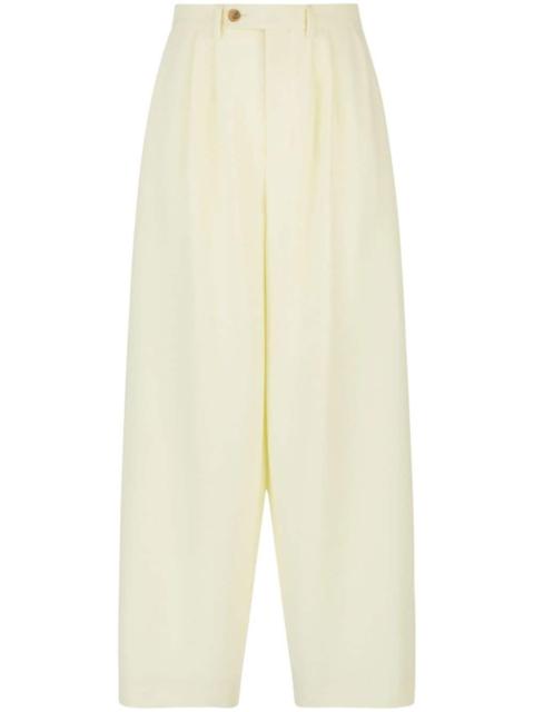 high-waist wide-leg trousers