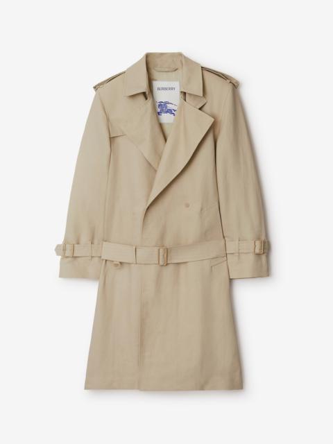 Burberry Long Tricotine Trench Coat