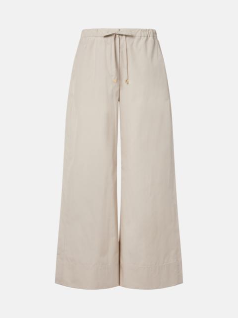 'S Max Mara Cotton poplin wide-leg pants