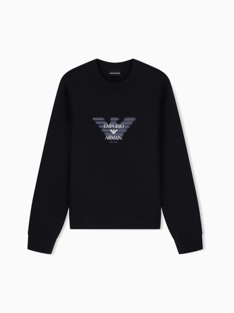 EMPORIO ARMANI DOUBLE JERSEY SWEATSHIRT WITH LOGO