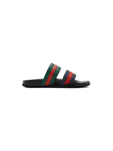 GUCCI Black Web Slides