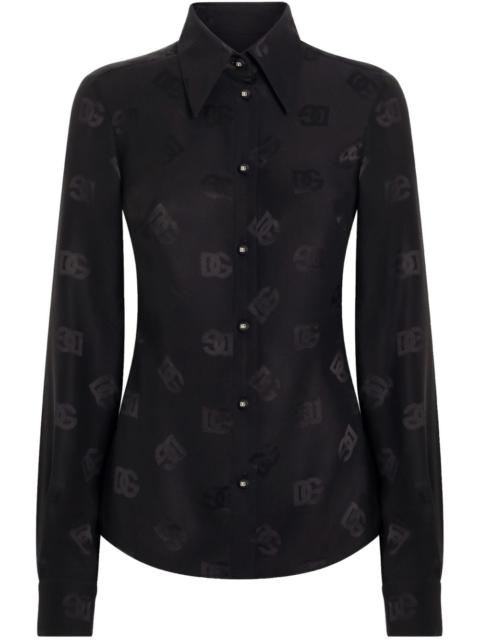 Dolce & Gabbana logo jacquard shirt