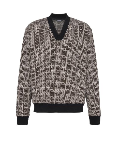 Balmain Mini monogrammed jacquard sweatshirt