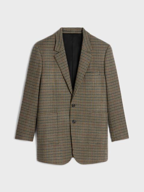 CELINE tommy jacket in checked cashmere