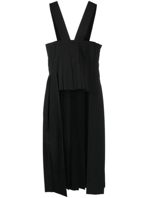 Comme des Garçons Comme des Garçons distressed-effect box-pleated dress