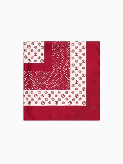 GIORGIO ARMANI Silk foulard with logo print