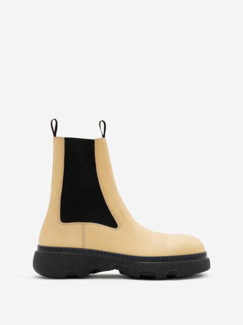 Burberry Leather Creeper Chelsea Boots