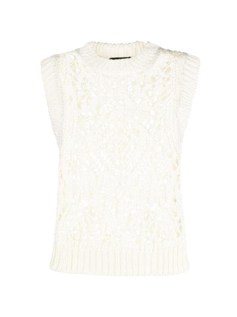 TOM FORD open-knit sleeveless silk top