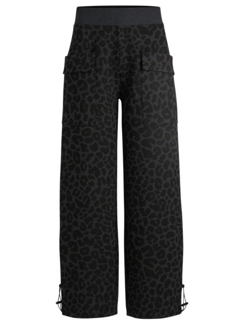BOSS NAOMI X BOSS ANIMAL-PRINT TRACKSUIT BOTTOMS WITH ENERGEAR™
