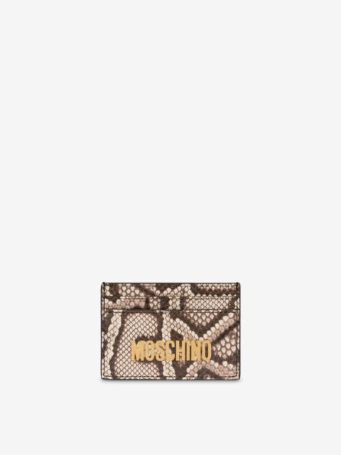 LETTERING LOGO PYTHON-PRINT CARD HOLDER