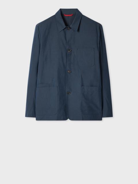 Paul Smith Washed Navy Cotton-Lyocell Work Jacket