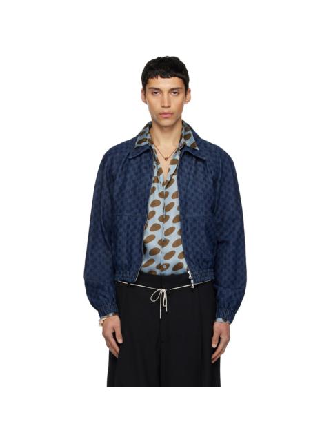 Dries Van Noten Navy Vinnys Denim Jacket