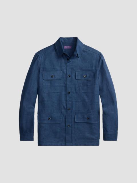 Ralph Lauren Men's Glen Checked Cotton Sport Shirt - Racing Navy