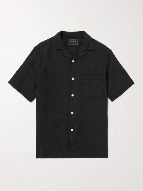 Portuguese Flannel Camp-Collar Linen Shirt