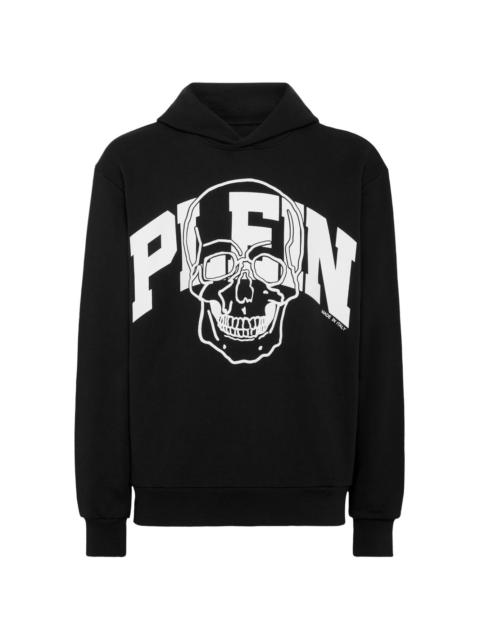 PHILIPP PLEIN Skull logo-print cotton hoodie