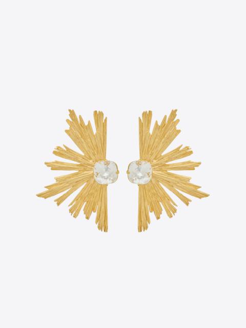 SAINT LAURENT crystal sunrise earrings in metal