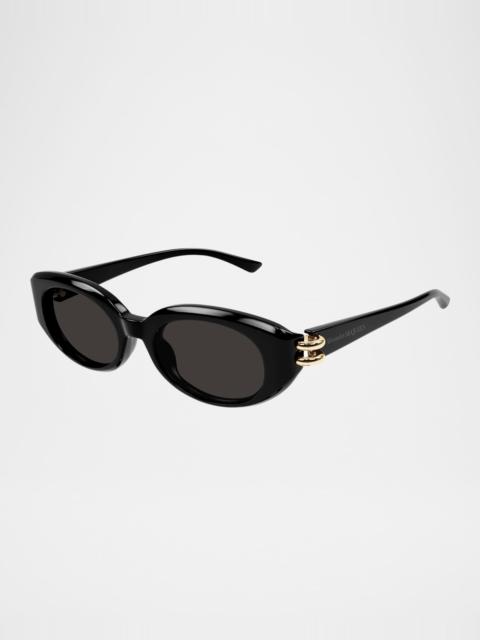 Alexander McQueen Round Acetate Sunglasses