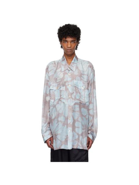 Pink & Blue Silk Shirt