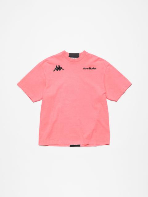 Acne Studios Short sleeve logo t-shirt - Acne Studios x Kappa - Neon Pink