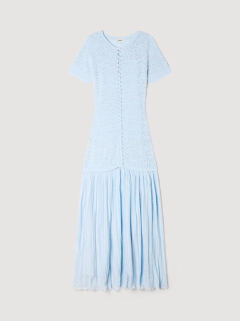 Sandro BEADED KNIT MAXI DRESS