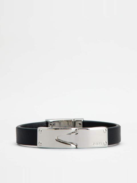 Tod's BRACELET IN LEATHER - BLACK