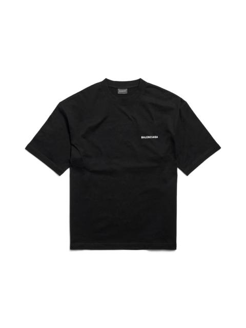 BALENCIAGA Men's Logo T-shirt Medium Fit in Black