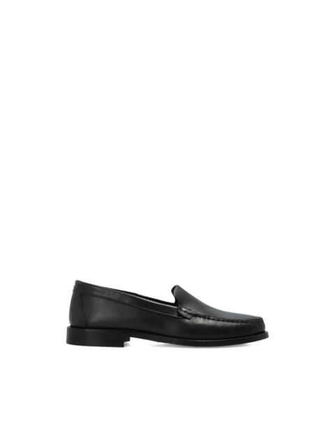 Aeyde block-heel leather loafers