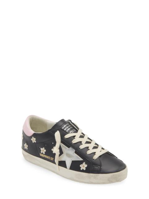 Super-Star Low Top Sneaker in Black/Silver