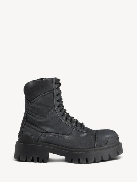 BALENCIAGA Men's Combat Strike 20mm Boot in Black