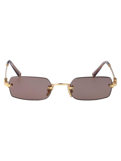 Miu Miu Miu Miu 0MU Gold Metal Frame Sunglasses — Gold