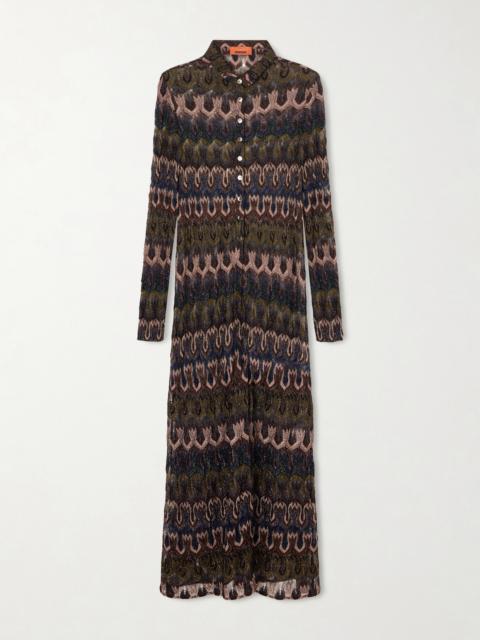 Missoni Metallic Crochet-knit Cardigan