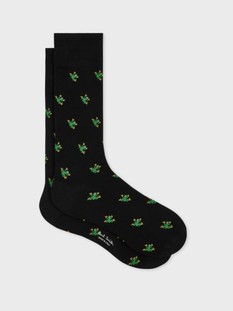 Paul Smith Black Cotton 'Frog' Socks