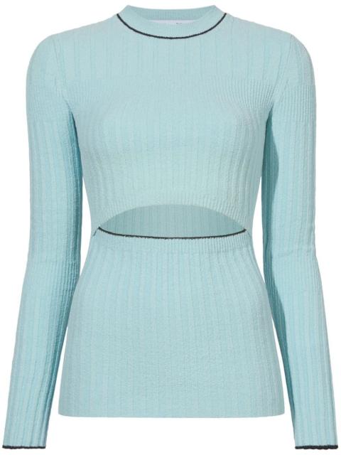 Proenza Schouler cut-out bouclé knitted top