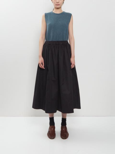 apuntob Sanded Cotton Gathered Skirt — Black