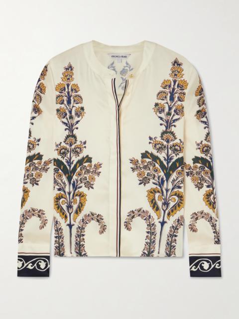 VERONICA BEARD Hoku Floral-print Satin-twill Blouse