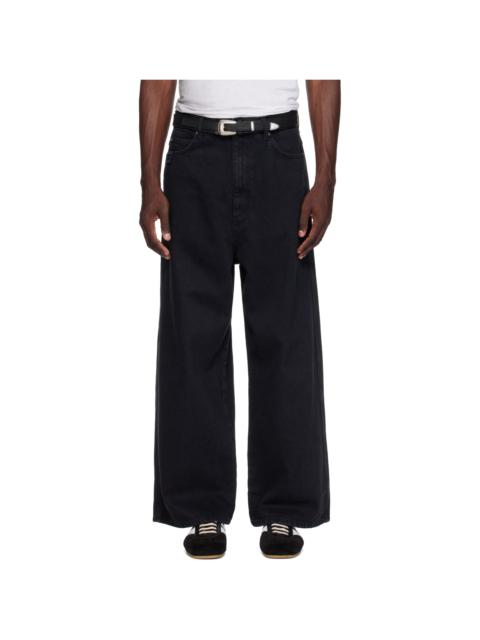 LU'U DAN Black Blacklisted Blue Collar Denim Jeans