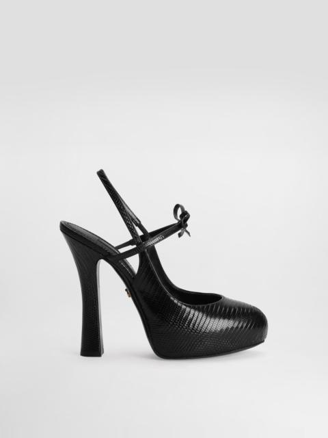 Dolce & Gabbana Lizard skin slingbacks