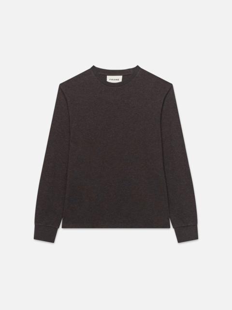 Duo Fold Long Sleeve Crew in Marron Heather