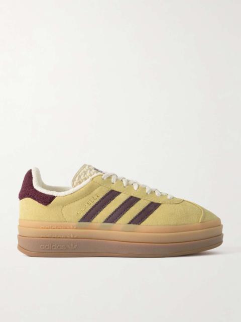 Gazelle Bold leather-trimmed suede sneakers