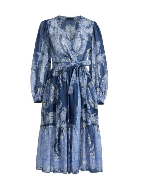 KOBI HALPERIN Women's Kai Printed Cotton-Silk Midi-Dress - Midnight Multi