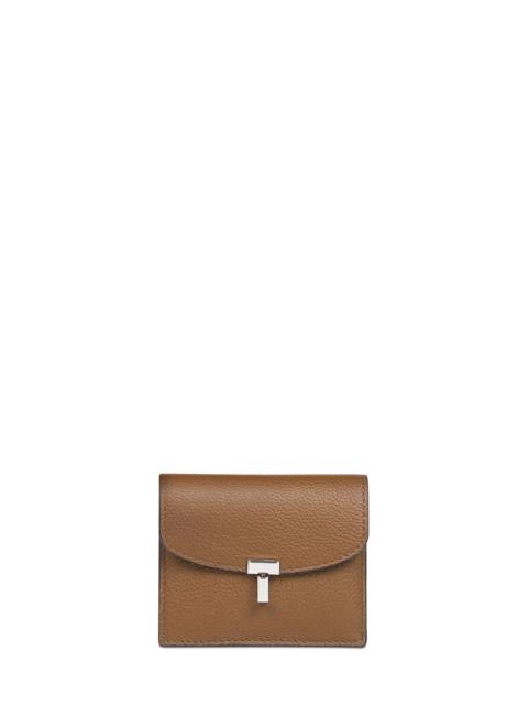 TOTEME Dark taupe T-lock card holder