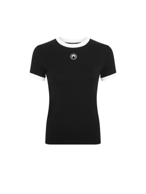 Marine Serre Moon Logo Bicolor Jersey Baby Fit T-Shirt