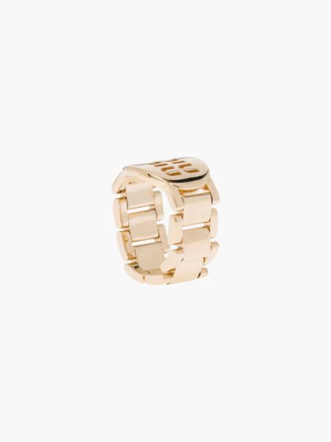 Miu Miu Miu Logo ring