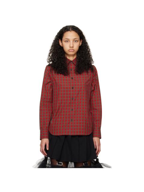 UNDERCOVER Red Detachable Sleeves Shirt